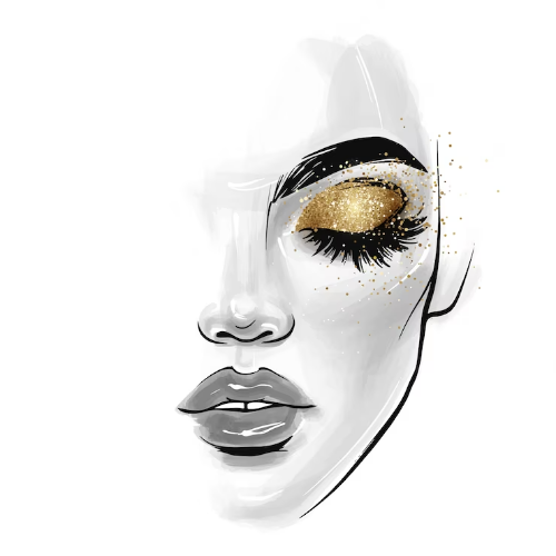 beautiful young woman face fashion sketch illustration 90395 635